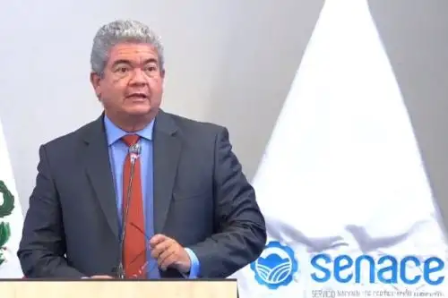Presidente ejecutivo del Senace, Alberto Barandiarán Gómez en conversatorio organizado por su institución sobre la transparencia en la evaluación ambiental. Foto: Internet.