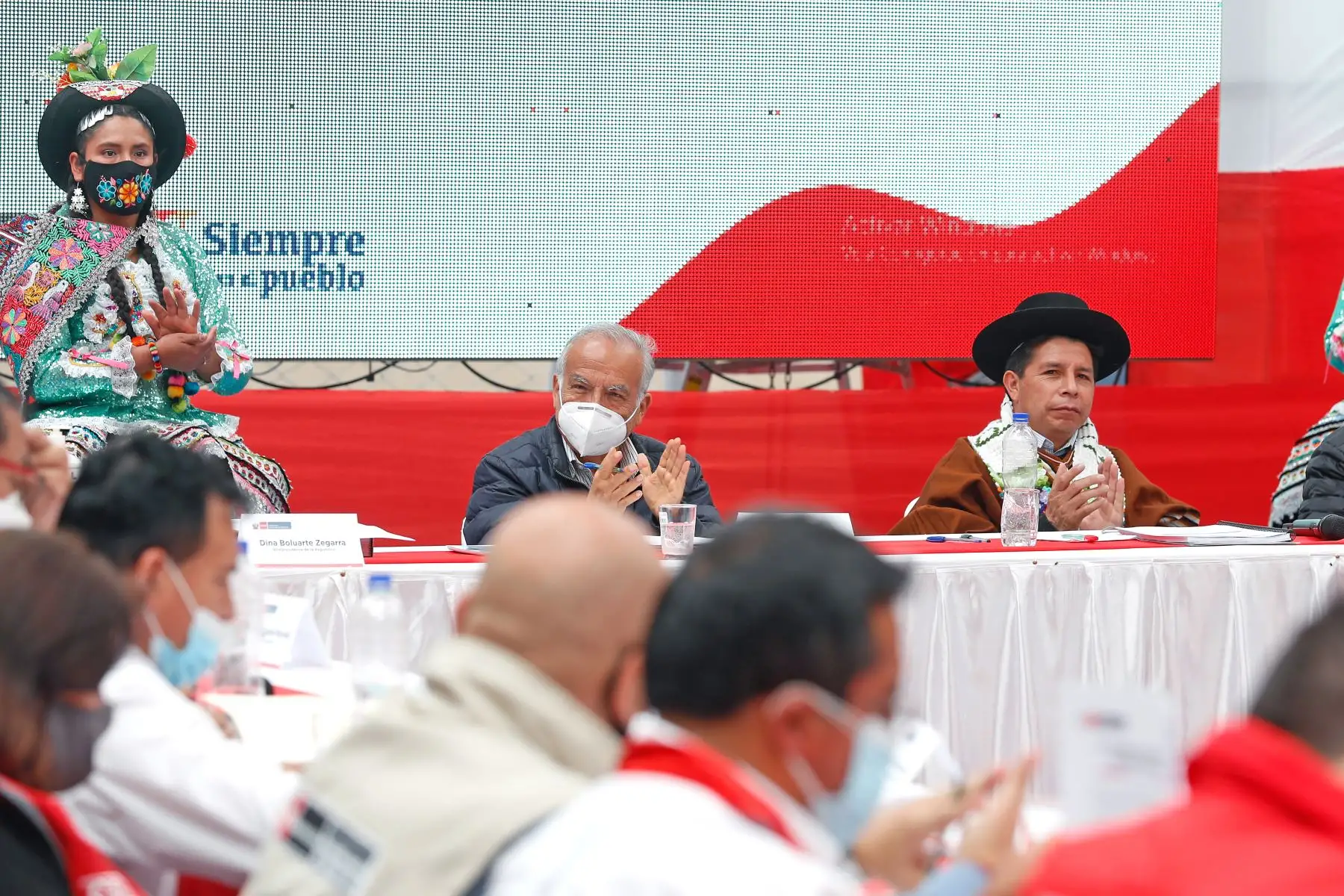 Presidente Pedro Castillo llegó a Huancavelica para liderar el III Consejo de Ministros Descentralizado en la provincia de Acobamba. Foto: ANDINA/ Prensa Presidencia