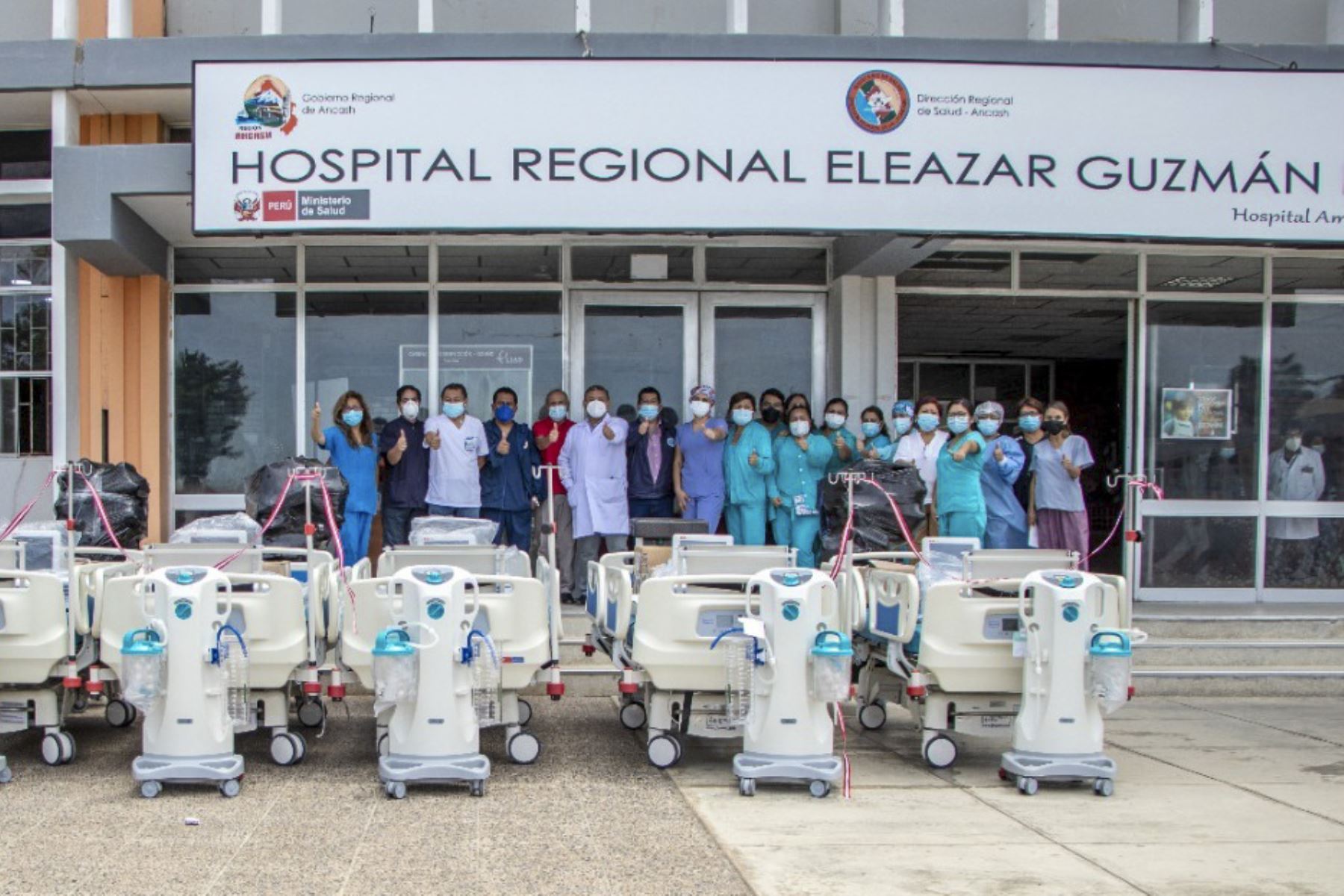 El Hospital Regional Eleazar Guzmán Barrón recibió seis nuevos kits UCI adulto-pediátrico, enviados por el Minsa. Foto: ANDINA/Difusión