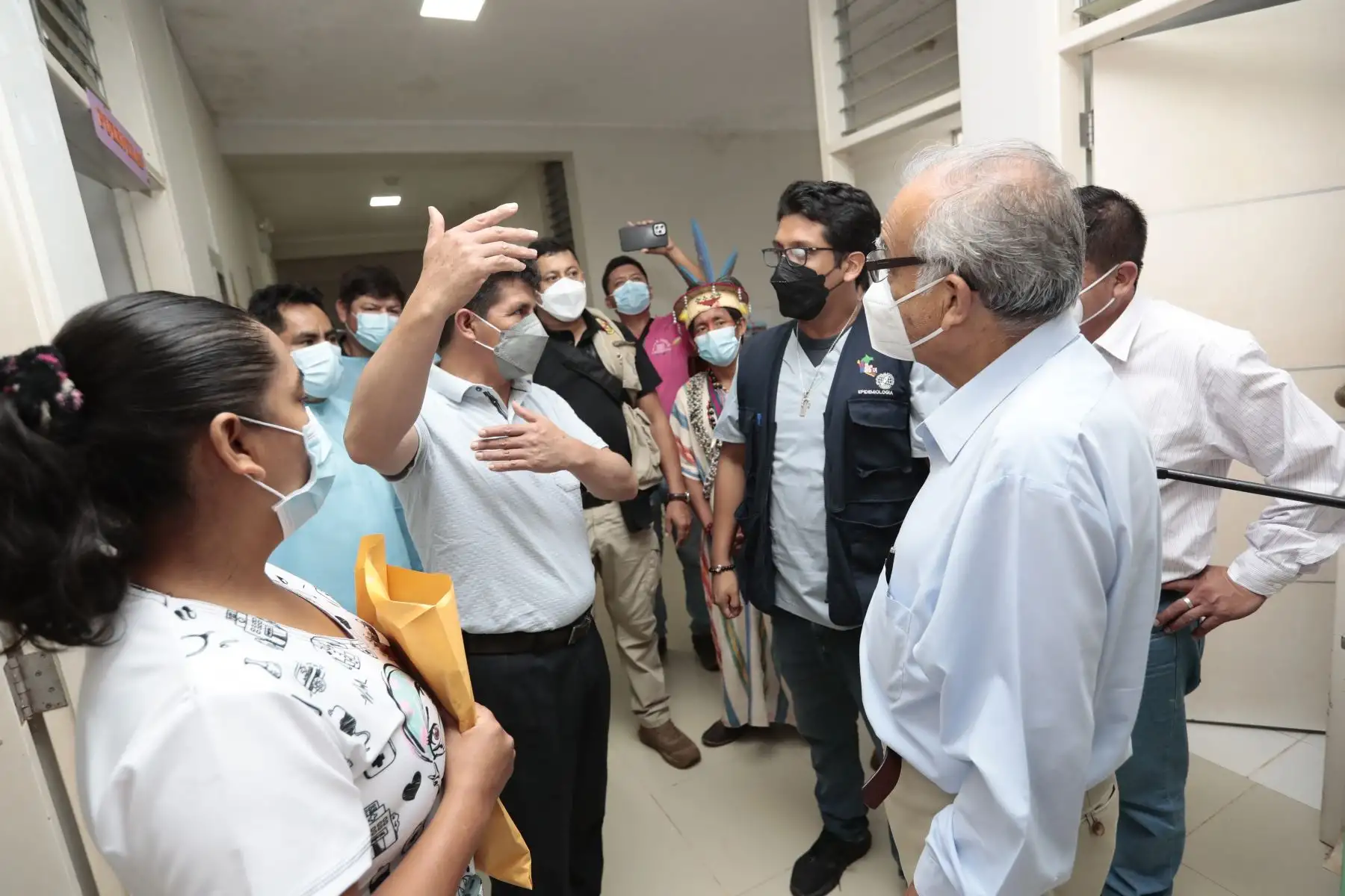 Mandatario Pedro Castillo supervisó el centro de salud del distrito de Puerto Bermúdez, en la región Pasco. Foto: ANDINA/ Prensa Presidencia
