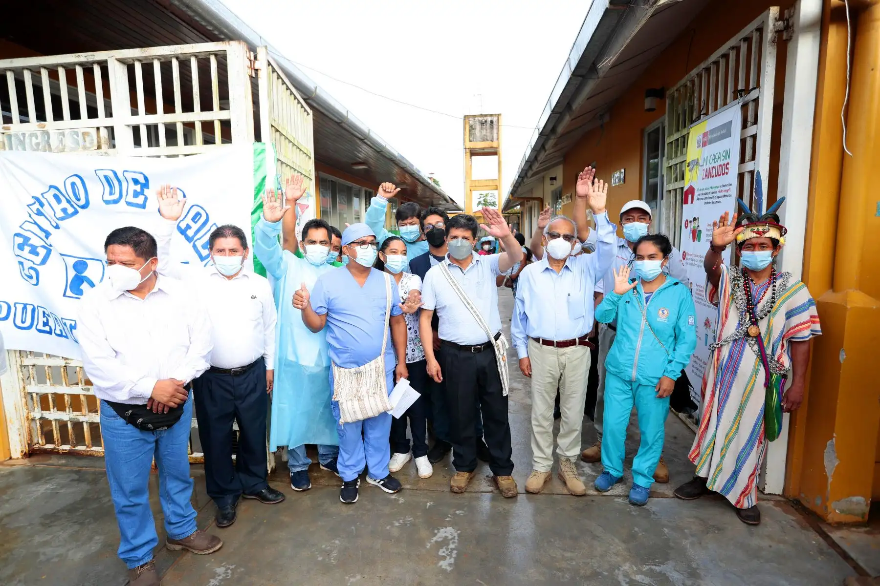 Mandatario Pedro Castillo supervisó el centro de salud del distrito de Puerto Bermúdez, en la región Pasco. Foto: ANDINA/ Prensa Presidencia