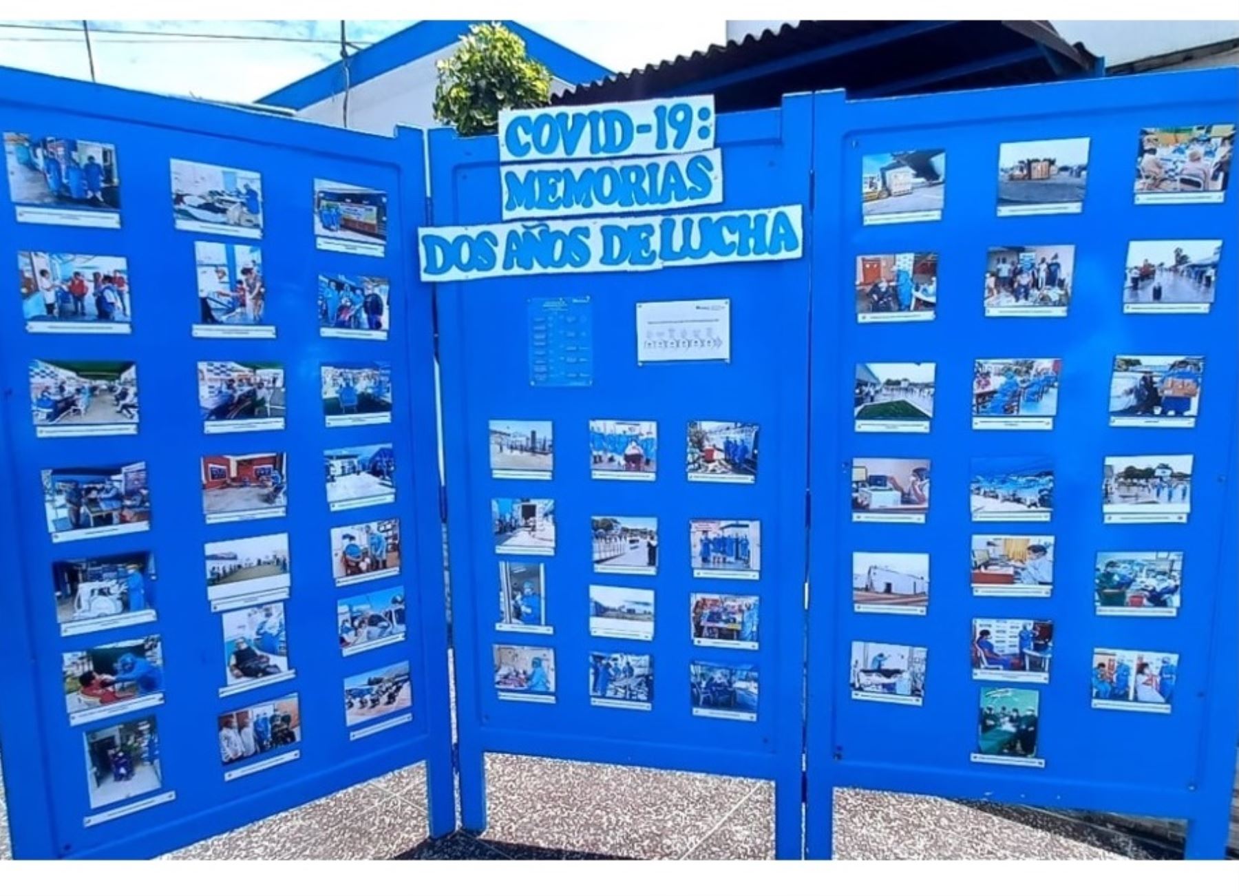 El Hospital de Essalud en Chimbote rinde homenaje a las víctimas de covid-19 con galería fotográfica a dos años del inicio de la pandemia. ANDINA/Difusión