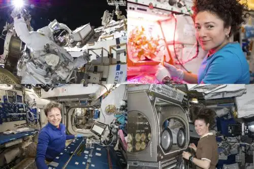 Las mujeres han participado en la investigación científica de la estación espacial desde 2001. Foto: NASA