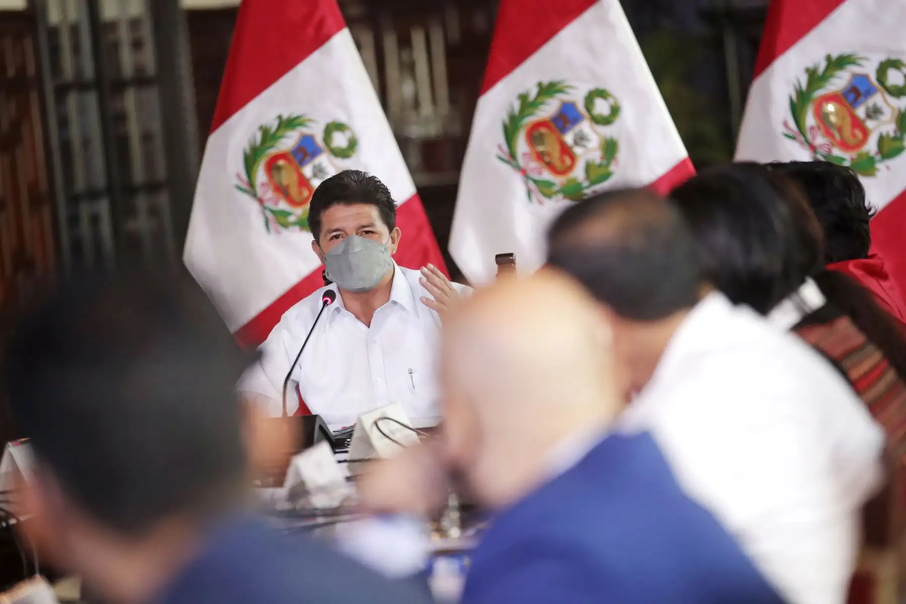 El presidente Pedro Castillo, participó de la Sesión de instalación de la Comisión multisectorial encargada de proponer acciones articuladas y conjuntas para la atención alimentaria en favor de la población más vulnerable. Foto: ANDINA/ Prensa Presidencia