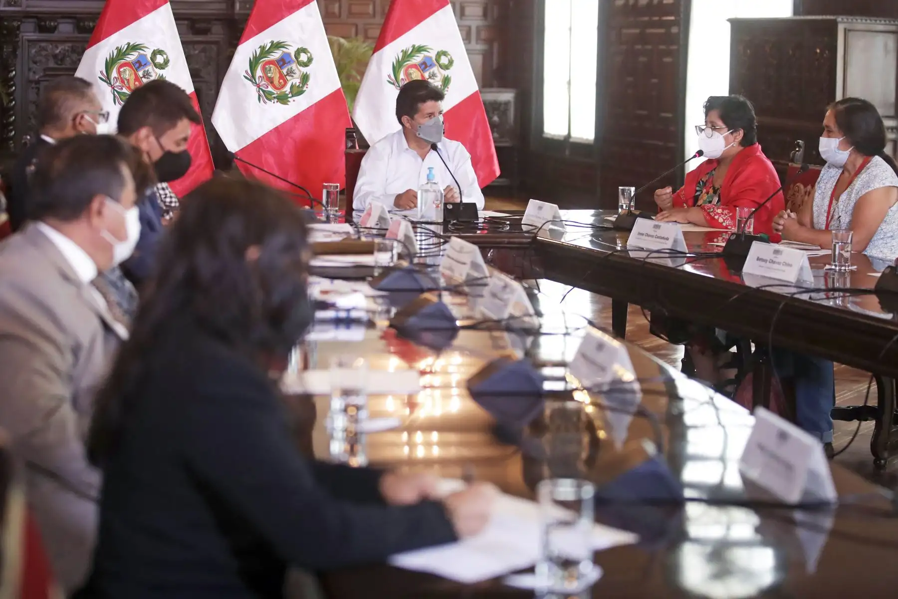 El presidente Pedro Castillo, participó de la Sesión de instalación de la Comisión multisectorial encargada de proponer acciones articuladas y conjuntas para la atención alimentaria en favor de la población más vulnerable. Foto: ANDINA/ Prensa Presidencia