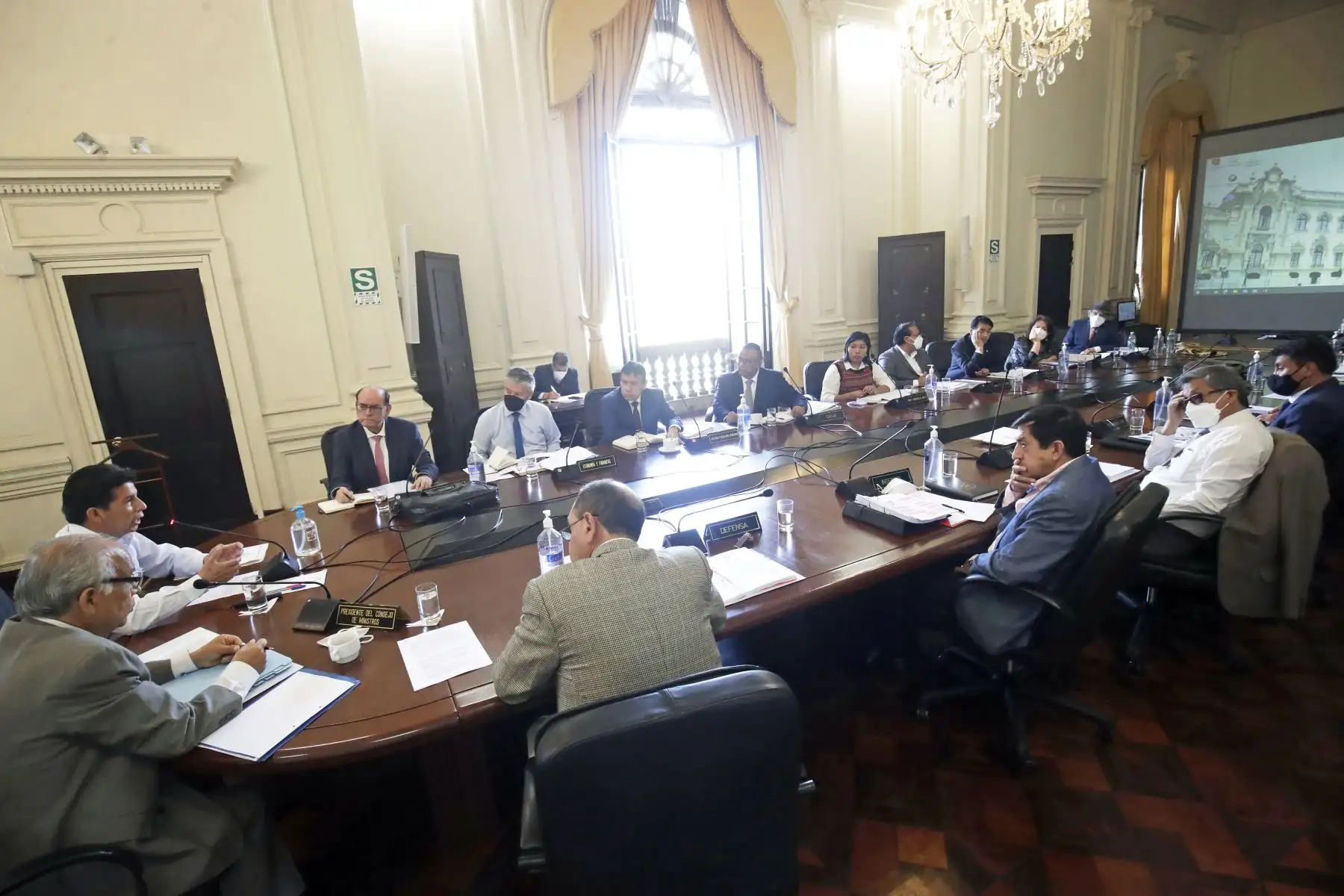 Jefe de Estado, Pedro Castillo, preside sesión del Consejo de Ministros. Foto: ANDINA/Prensa Presidencia