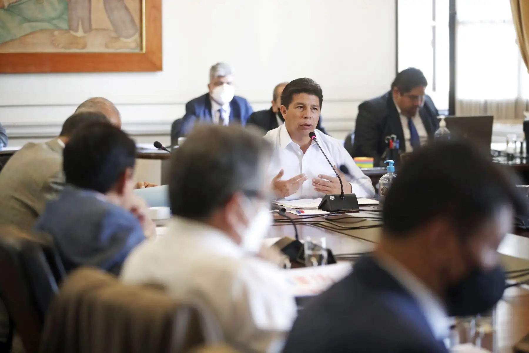Jefe de Estado, Pedro Castillo, preside sesión del Consejo de Ministros. Foto: ANDINA/Prensa Presidencia