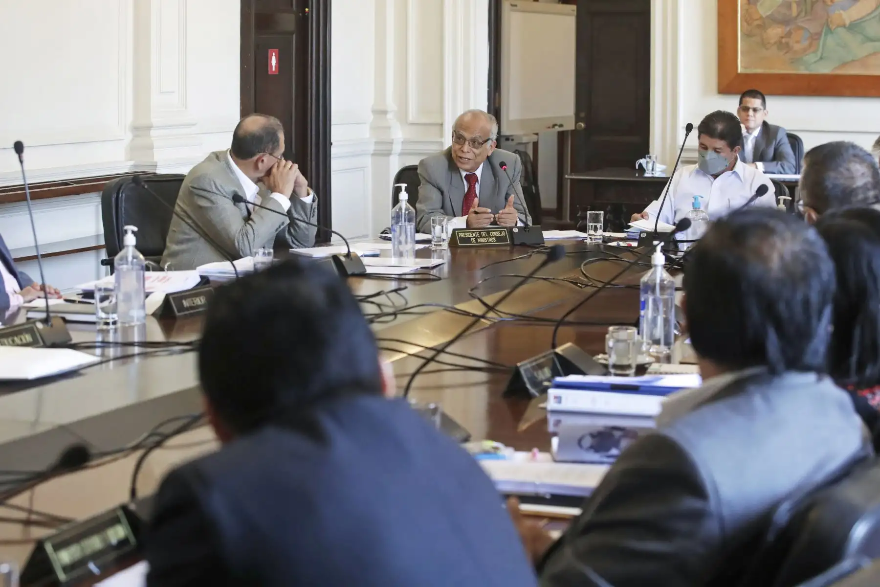 Jefe de Estado, Pedro Castillo, preside sesión del Consejo de Ministros. Foto: ANDINA/Prensa Presidencia