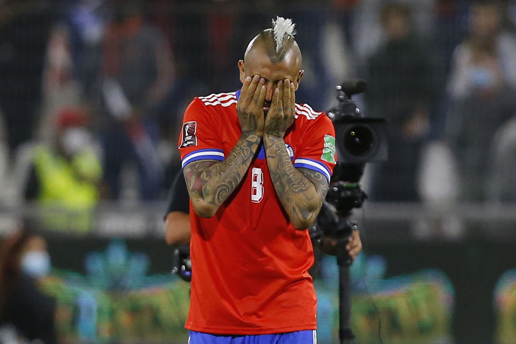 Arturo Vidal fue el centro de las burlas después de la eliminación de Chile. Foto: AFP