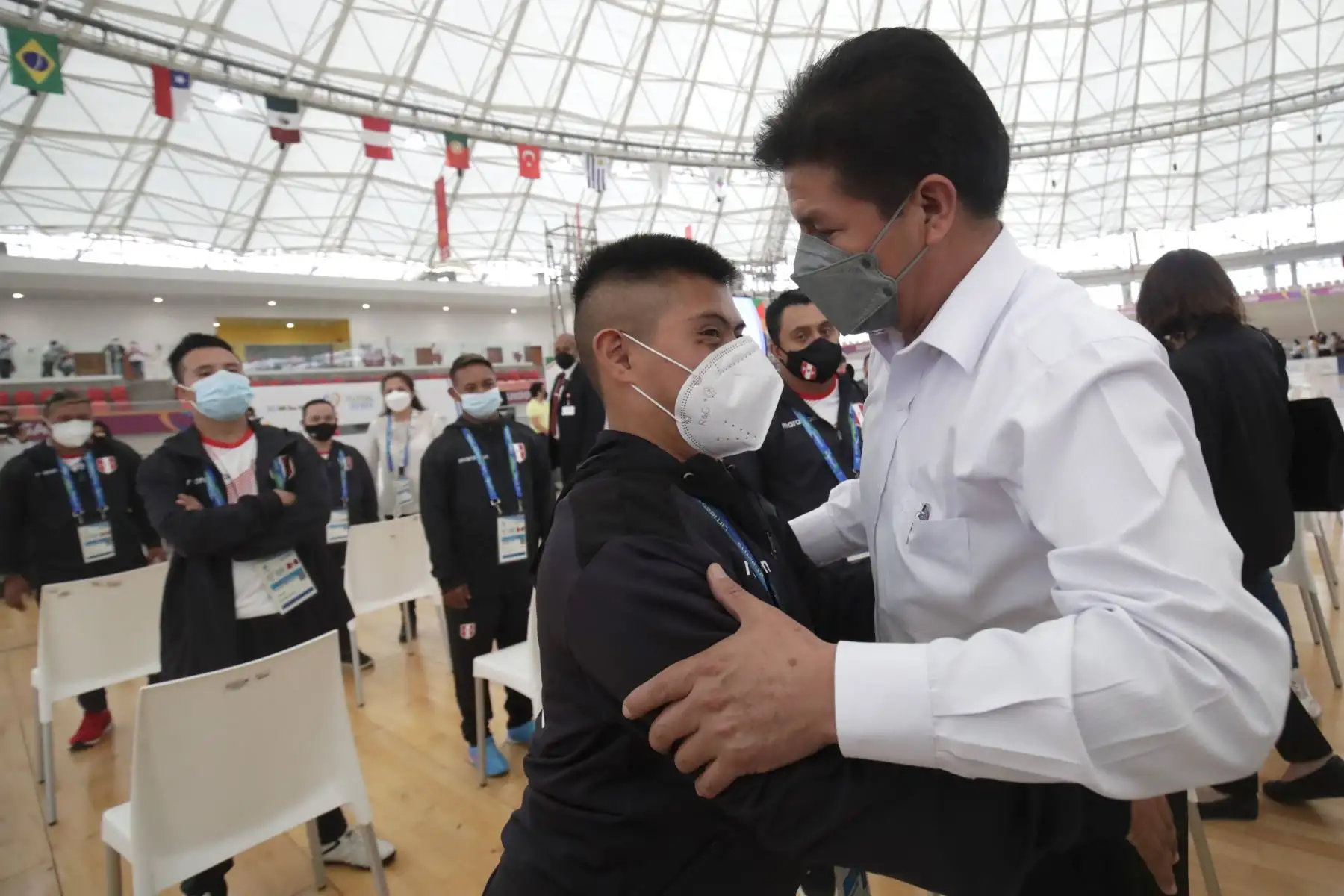 El presidente de la República, Pedro Castillo, inaugura la Tercera Copa del mundo de Futsal Down - Lima 2022, en la sede de la Videna. Foto: ANDINA/Prensa Presidencia