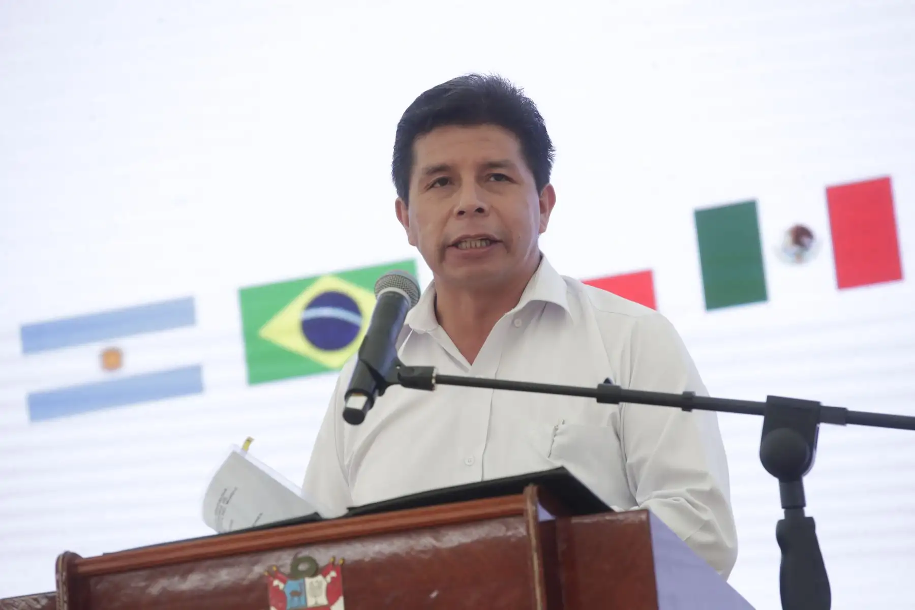 El presidente de la República, Pedro Castillo, inaugura la Tercera Copa del mundo de Futsal Down - Lima 2022, en la sede de la Videna. Foto: ANDINA/Prensa Presidencia