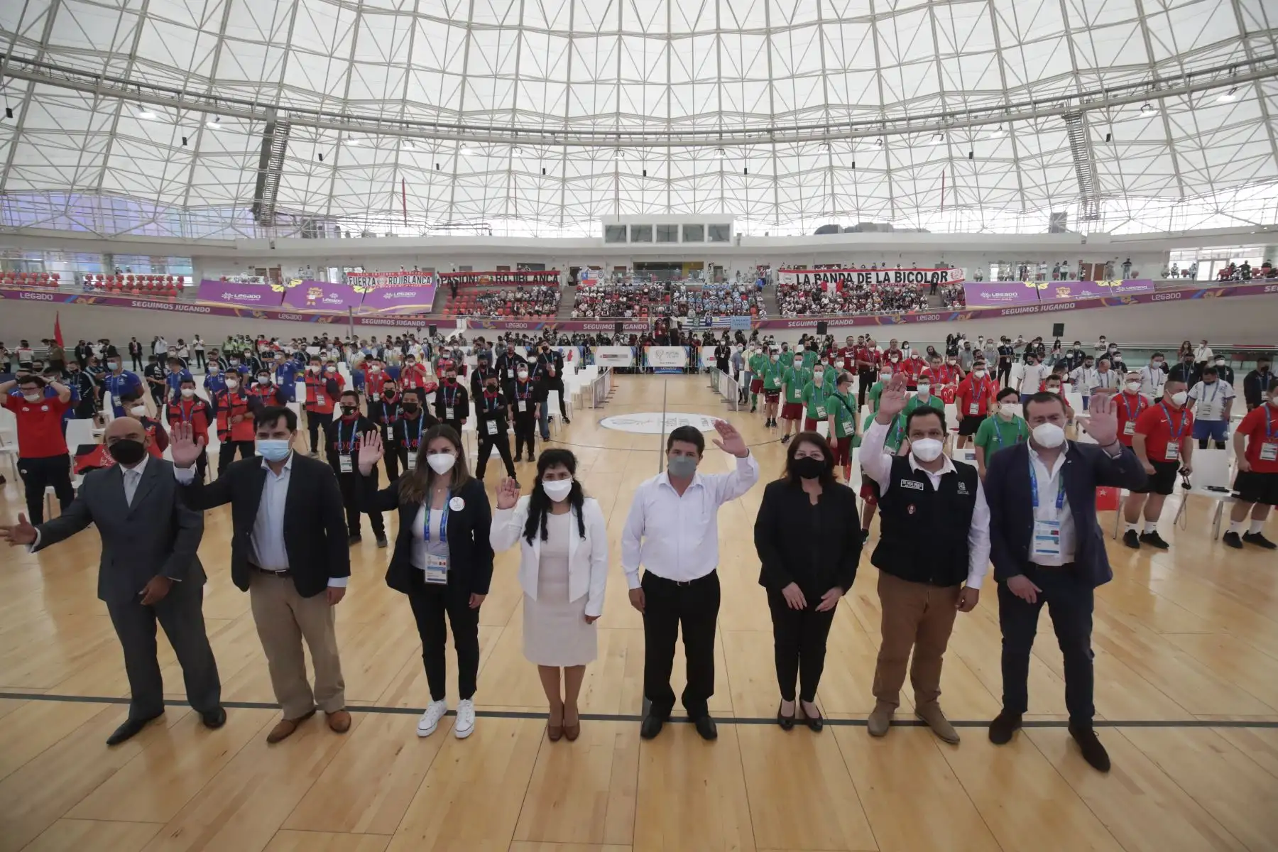 El presidente de la República, Pedro Castillo, inaugura la Tercera Copa del mundo de Futsal Down - Lima 2022, en la sede de la Videna. Foto: ANDINA/Prensa Presidencia