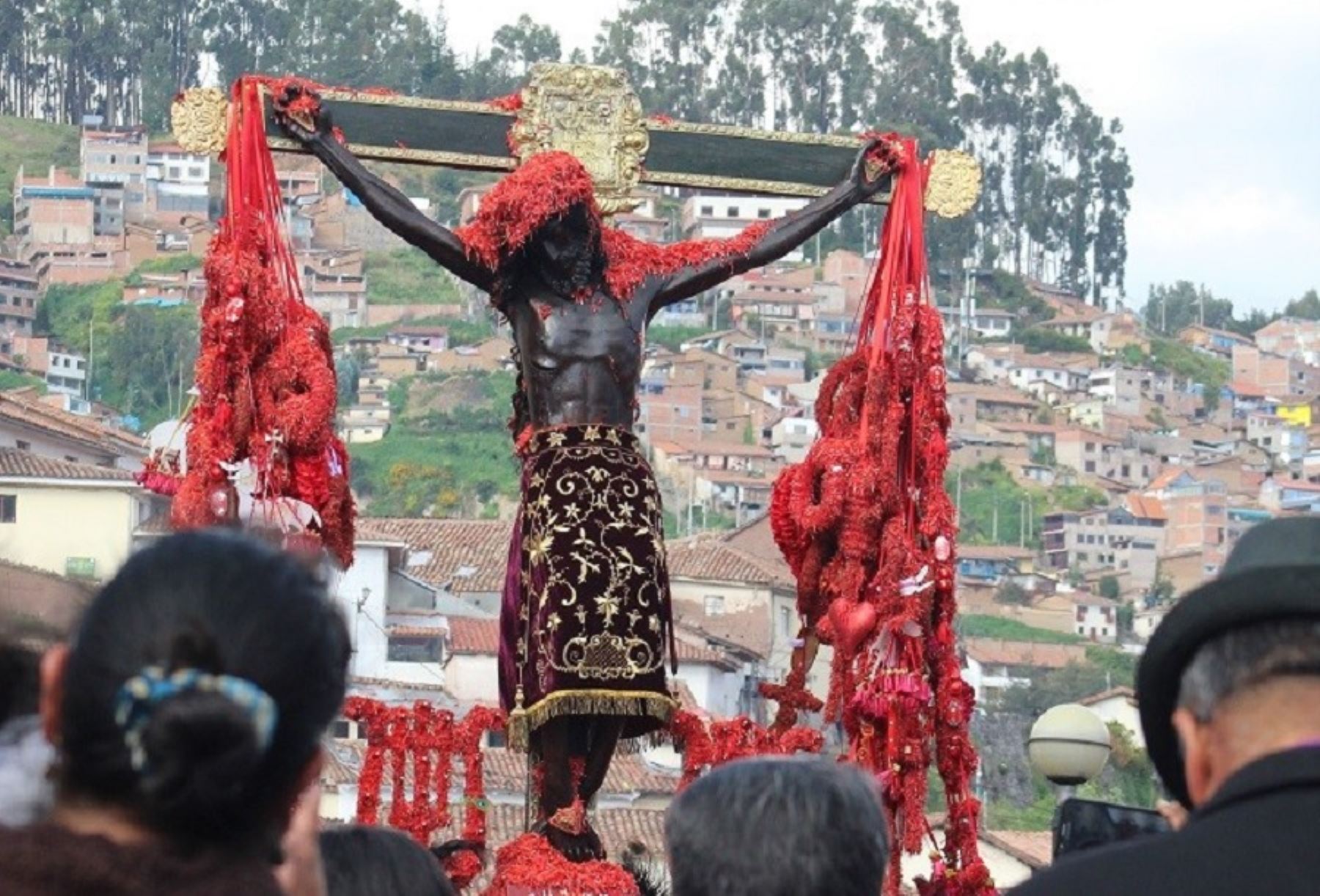 El Patrón Jurado de Cusco volverá a recorrer las calles de la ciudad imperial y saldrá en procesión en Semana Santa. ANDINA/Percy Hurtado Santillán