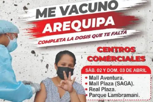 Este fin de semana 43 centros de vacunación contra el covid-19 fueron habilitados en la región Arequipa para continuar con la inmunización de la población de 5 años a más. Los puntos de inoculación atenderán durante diez horas ininterrumpidas.