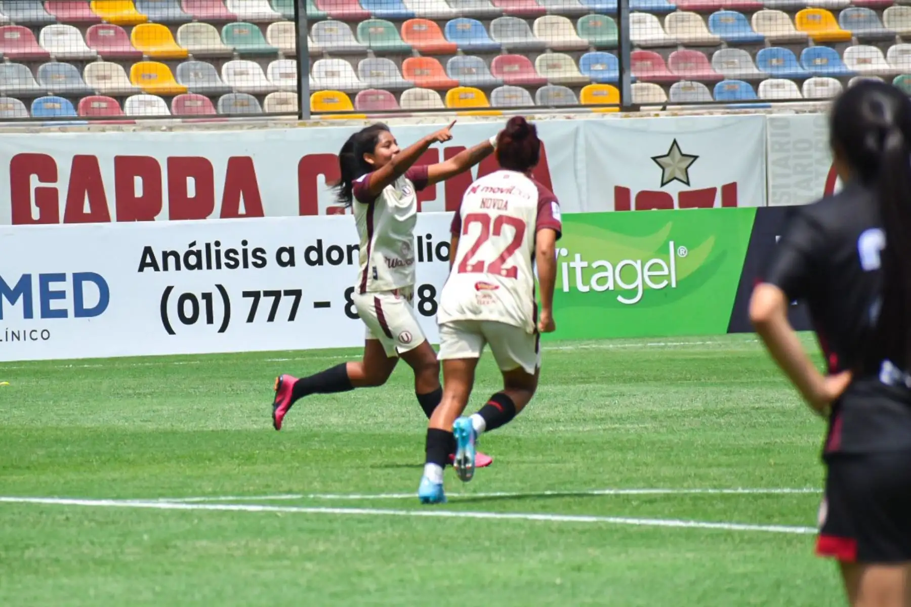 El equipo femenino de Universitario de Deportes goleó 6-0 a UTC en el inicio de la Liga Femenina 2022. El partido se jugó en el Estadio Monumental. Foto: FPF