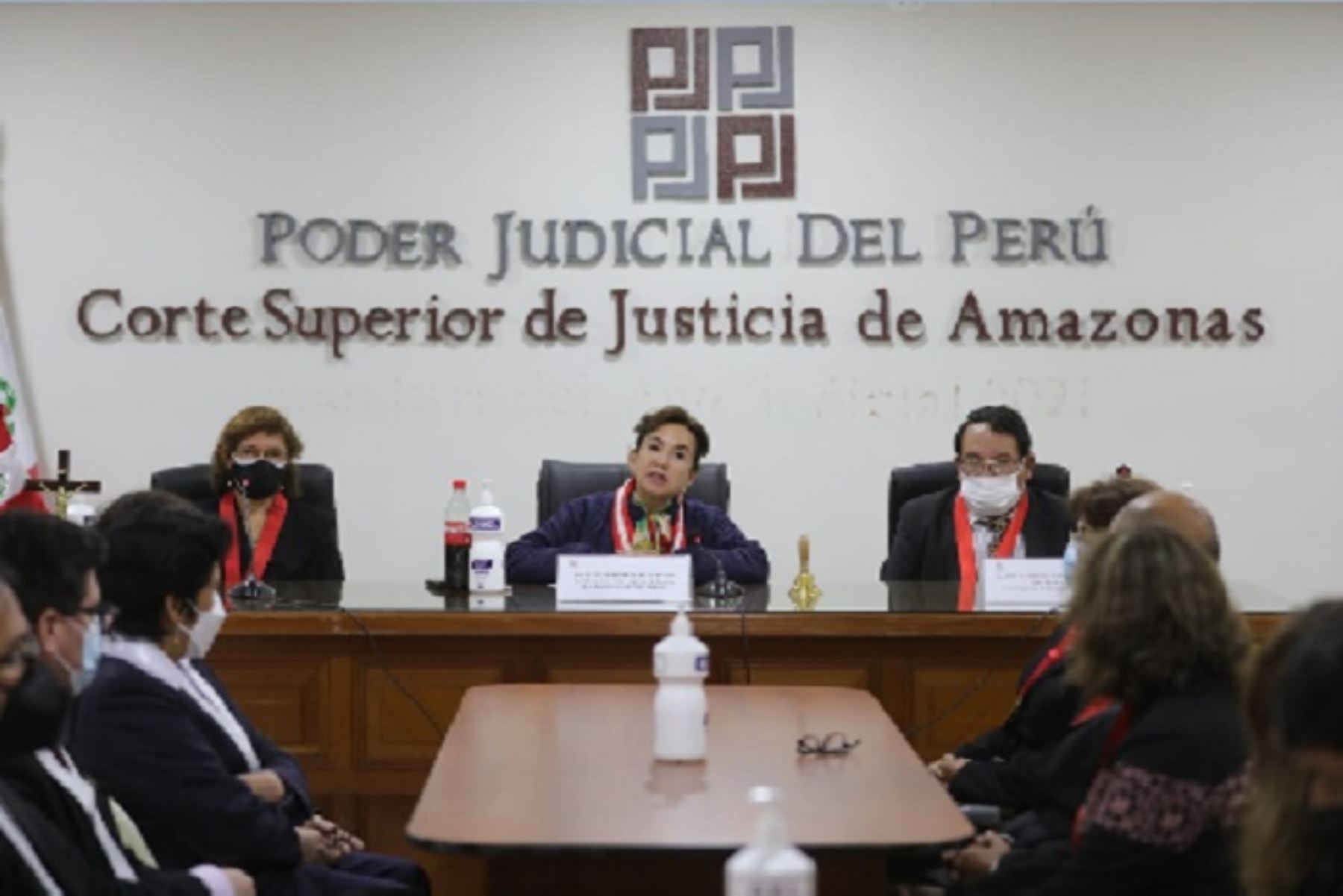 La presidenta del Poder Judicial visitó, además, la sede central en Chachapoyas y el juzgado de paz de Huancas.