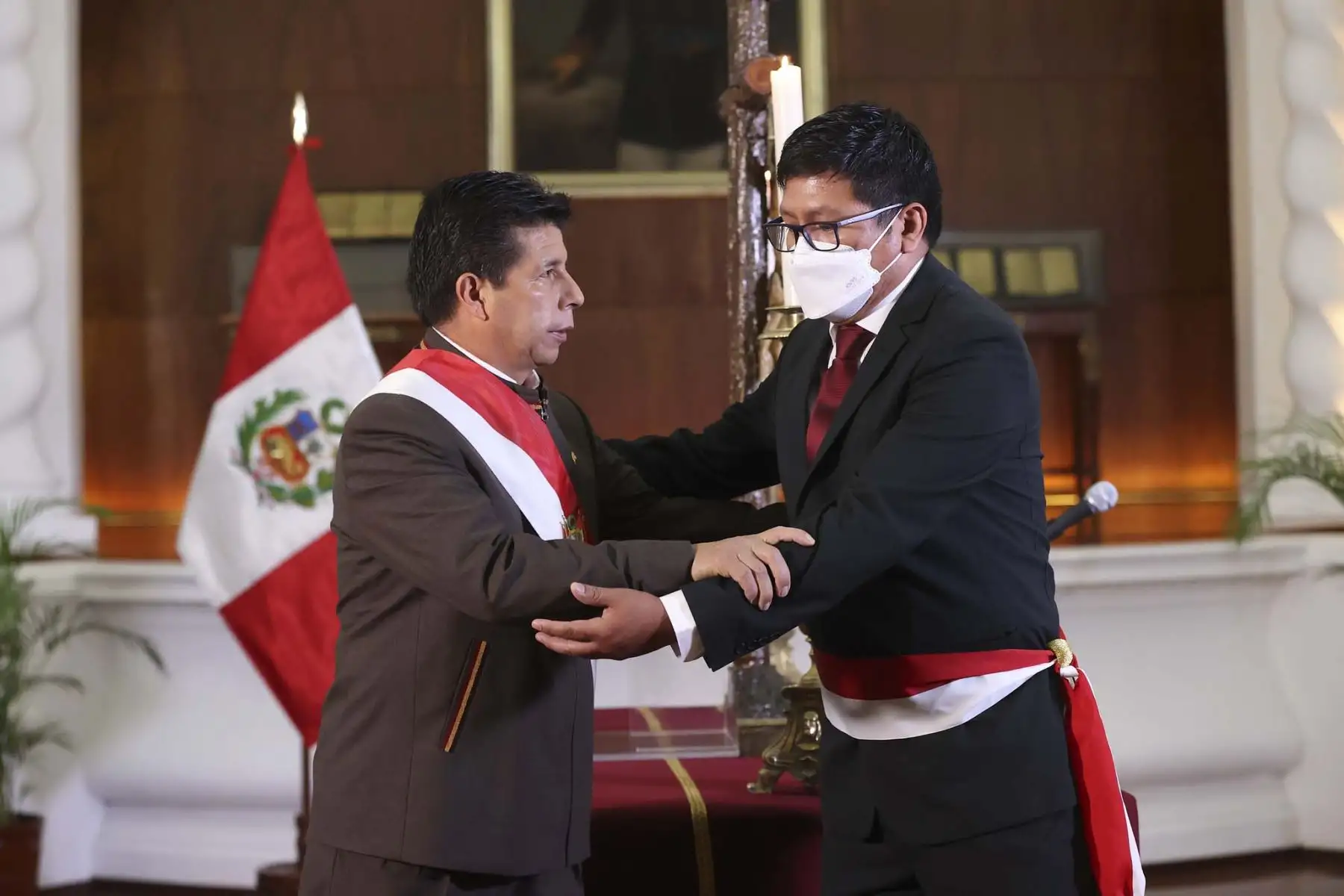 El presidente Pedro Castillo tomó juramento a Jorge Antonio López Peña como nuevo ministro de Salud, en una ceremonia en Palacio de Gobierno. Foto: ANDINA/ Prensa Presidencia