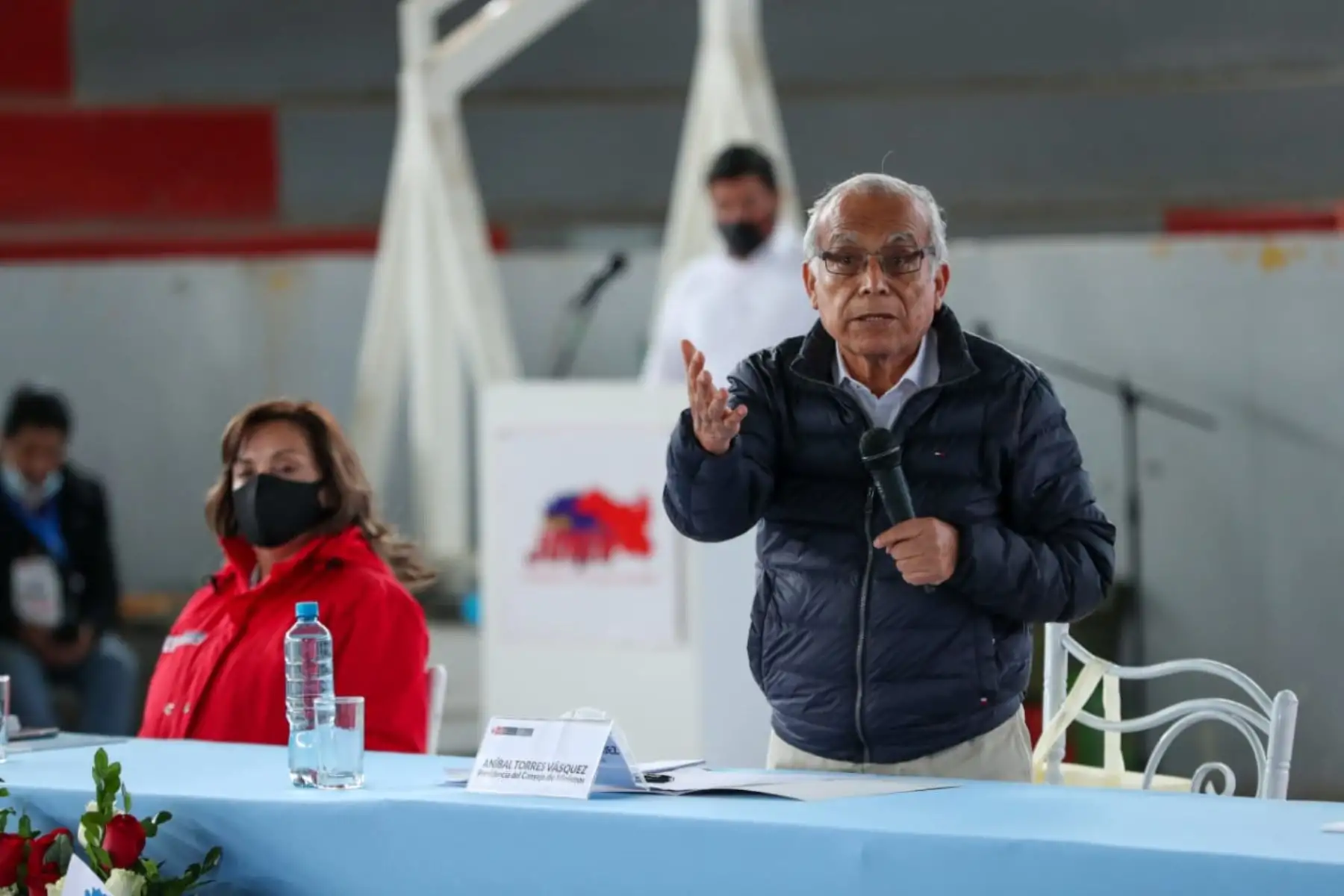 Se inició el IV Consejo de Ministros Descentralizado en la ciudad de Huancayo, Junín, con la participación del premier Aníbal Torres, ministros de Estado, congresistas, el gobernador regional, autoridades locales, el cardenal Pedro Barreto y dirigentes. Foto: PCM