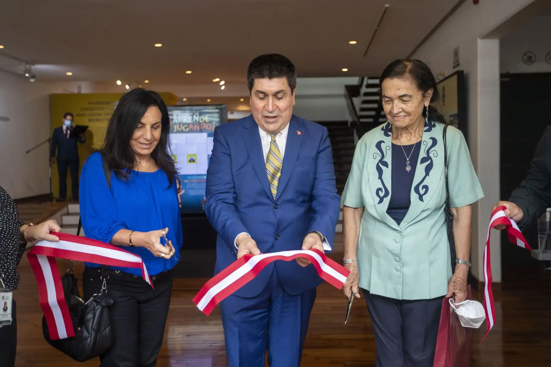 La arqueóloga Ruth Shady participó hoy en la inauguración de la muestra 