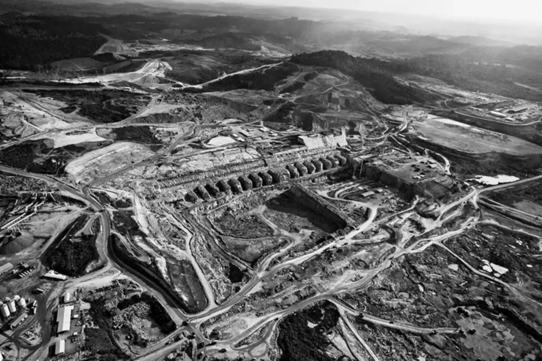 Una vista aérea de la construcción de la represa de Belo Monte en el río Xingu, Altamira, Pará, Brasil, el 3 de septiembre de 2013.
Foto: Lalo de Almeida para Folha São Paulo/WPP