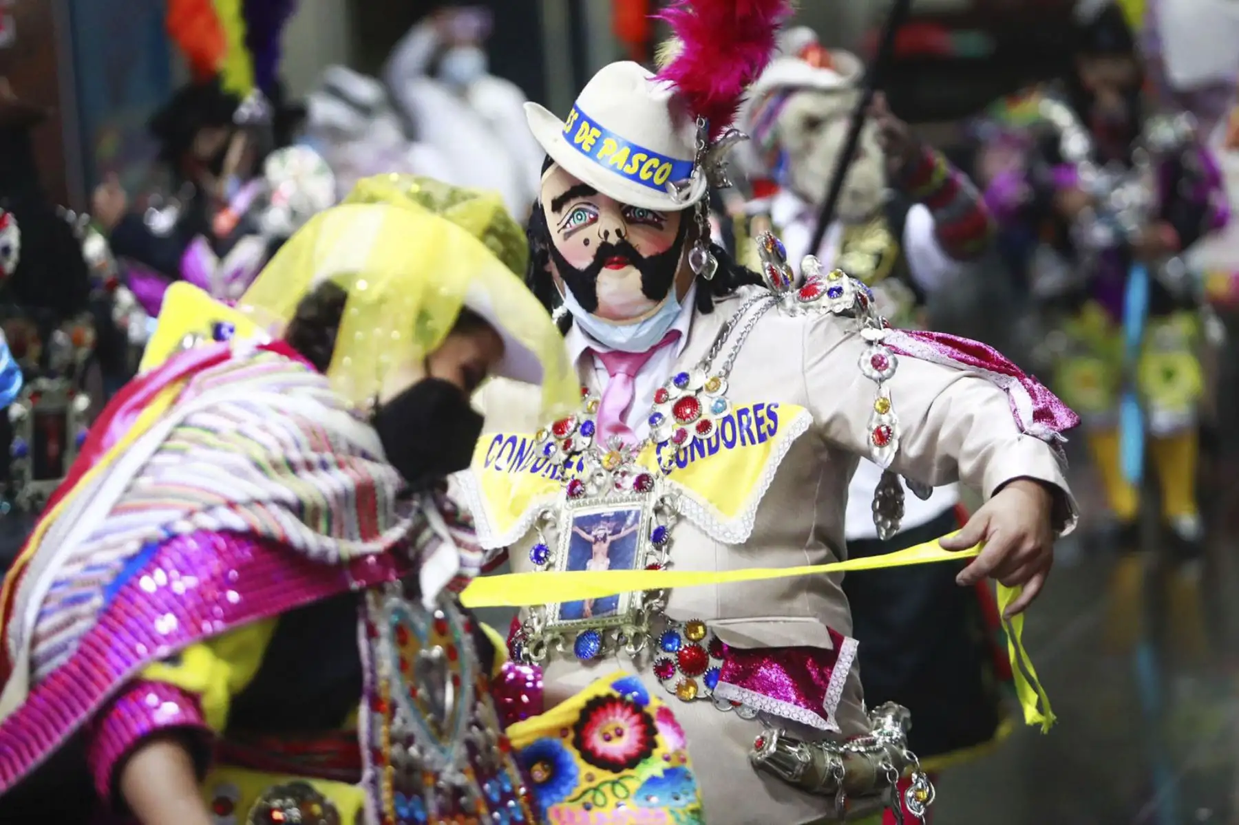 El Ministerio de Cultura declaró Patrimonio Cultural de la Nación a la Chunguinada cerreña del departamento de Pasco por tratarse de un testimonio de la memoria histórica de la sociedad de la sierra central del Perú en tiempos coloniales, que representa una expresión visual, dancística y musical de gran riqueza simbólica cultural, creador de identidad en todas las provincias y distritos en los que se representa. Foto: ANDINA/Difusión