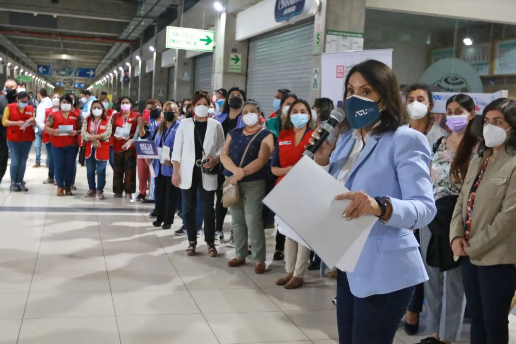 La Autoridad de Transporte Urbano para Lima y Callao (ATU) y autoridades de varias entidades firmaron el mural de compromiso “Por un transporte seguro, libre de acoso” a fin de sumar esfuerzos para un servicio de transporte seguro para niños, niñas, adolescentes y mujeres. Foto: ANDINA/ Héctor Vinces