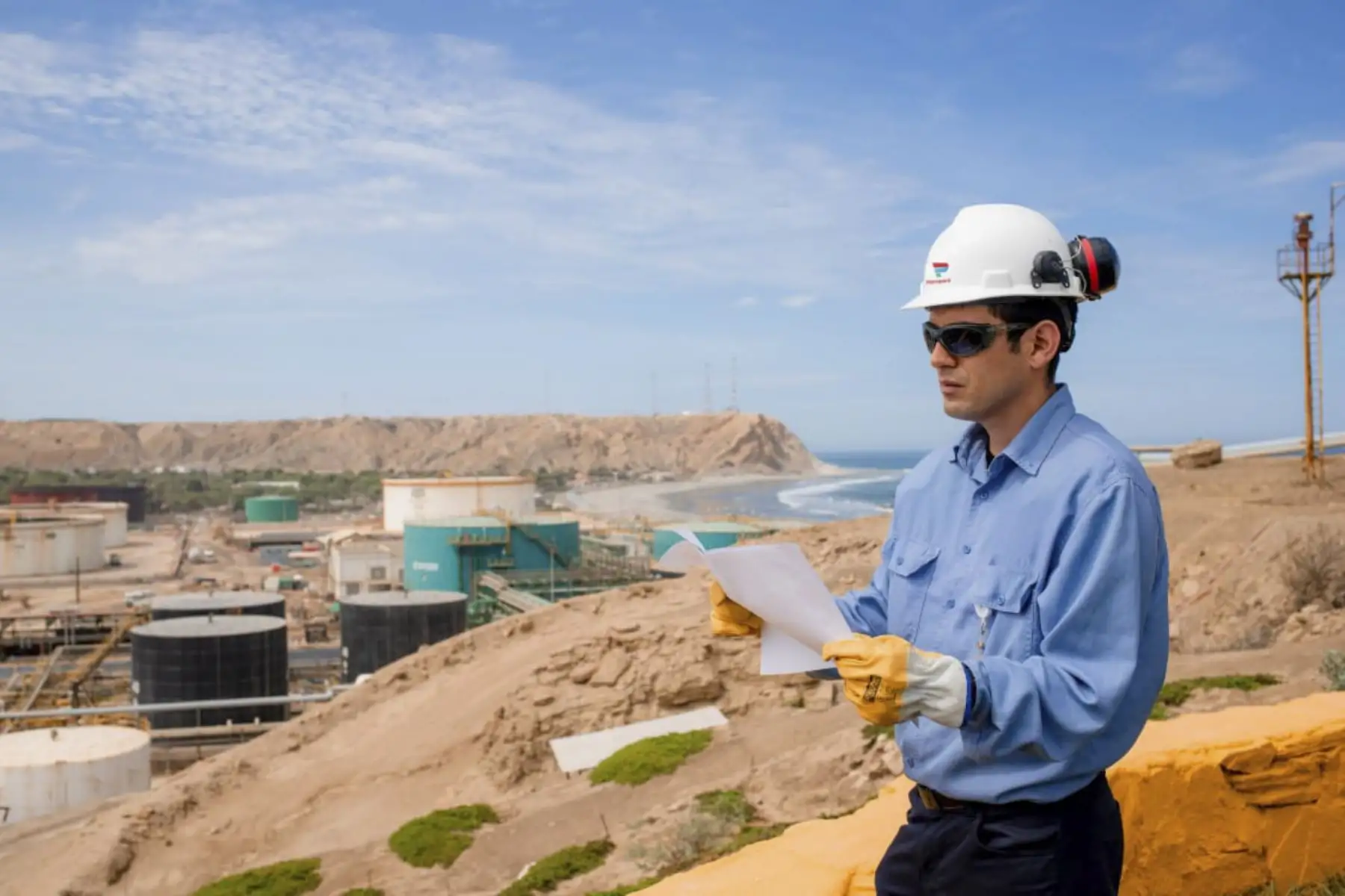 Trabajador de Petroperú en Talara. Foto: ANDINA/difusión.