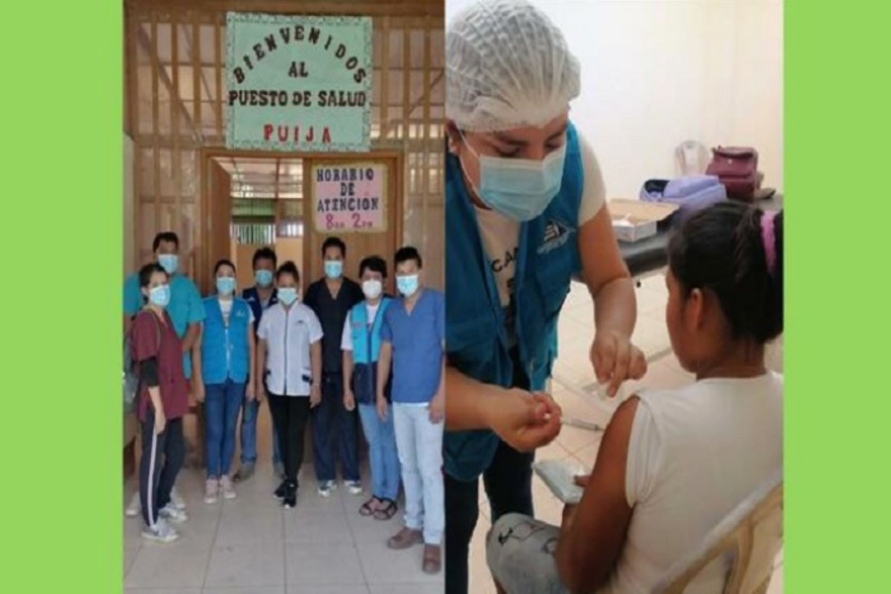 Los profesionales del centro de Salud Sepahua, de la provincia Atalaya, aplicaron la vacuna a los pobladores, priorizando a los escolares y profesores, logrando proteger a 66 personas.