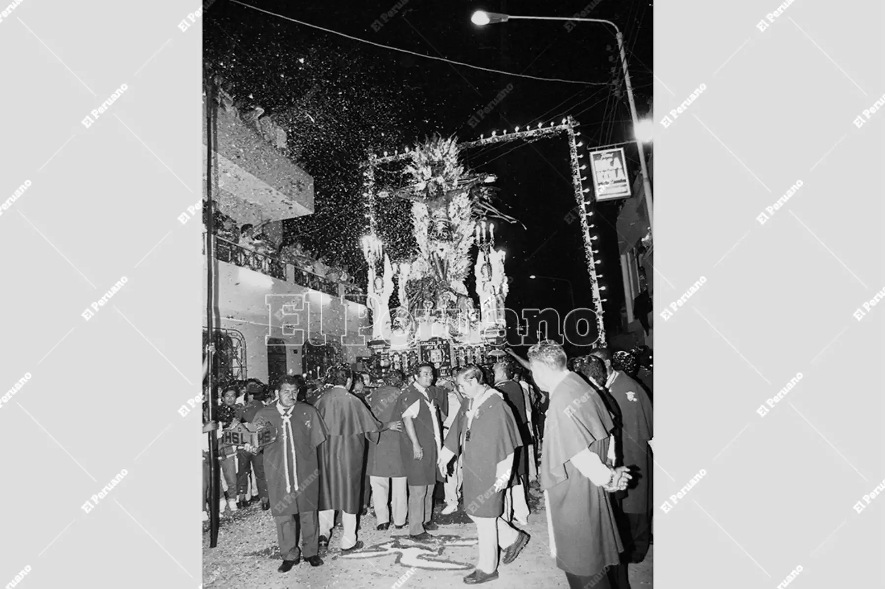 Ica - 12 abril 1993 / Procesión del Señor de Luren en Lunes Santo. Foto: Archivo Histórico de El Peruano