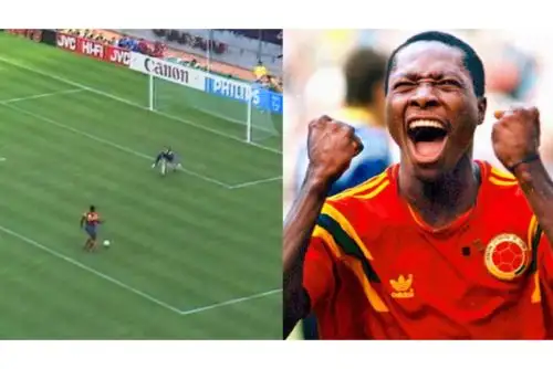 Freddy Rincón culminó una jugada típica de ese Colombia de Maturana, en la década de los 90. Foto: Internet