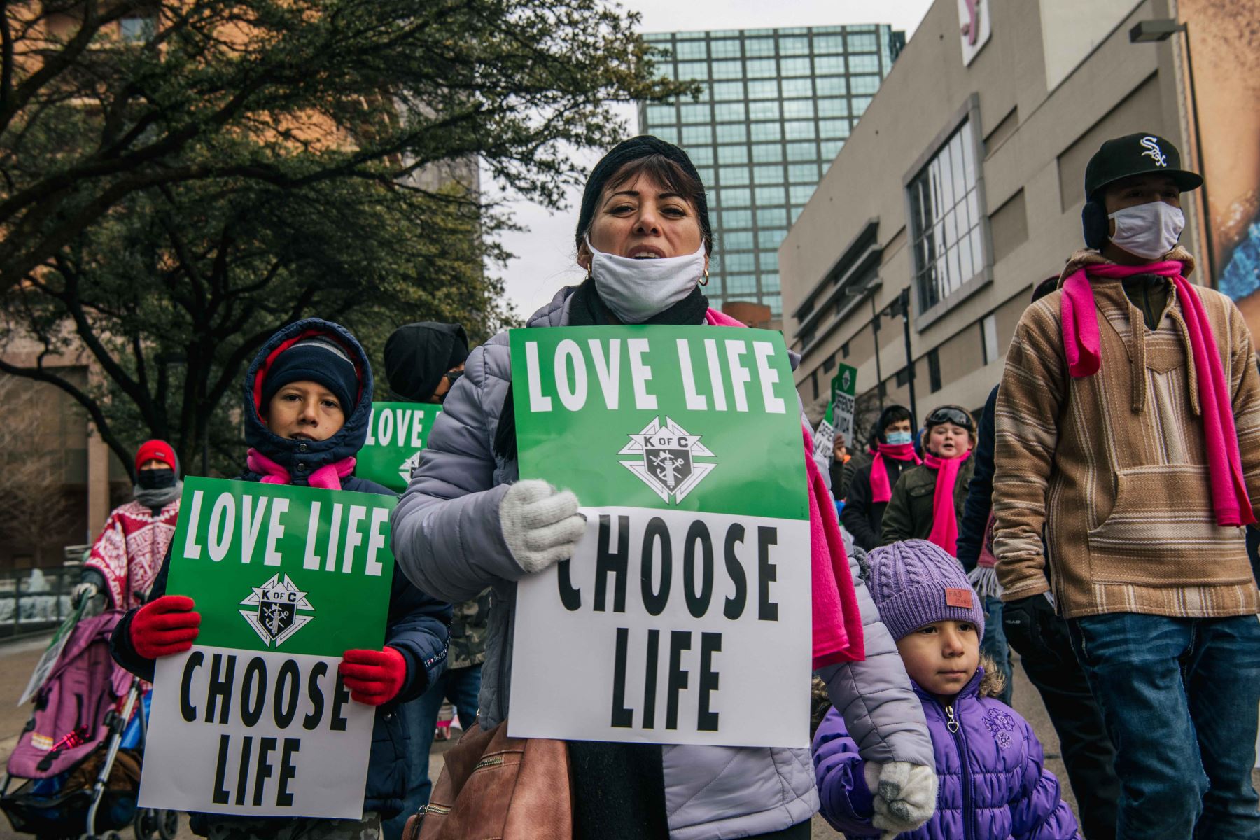 Personas anti-aborto participan en una marcha en Texas (EE.UU.), en una fotografía de archivo. Foto: AFP