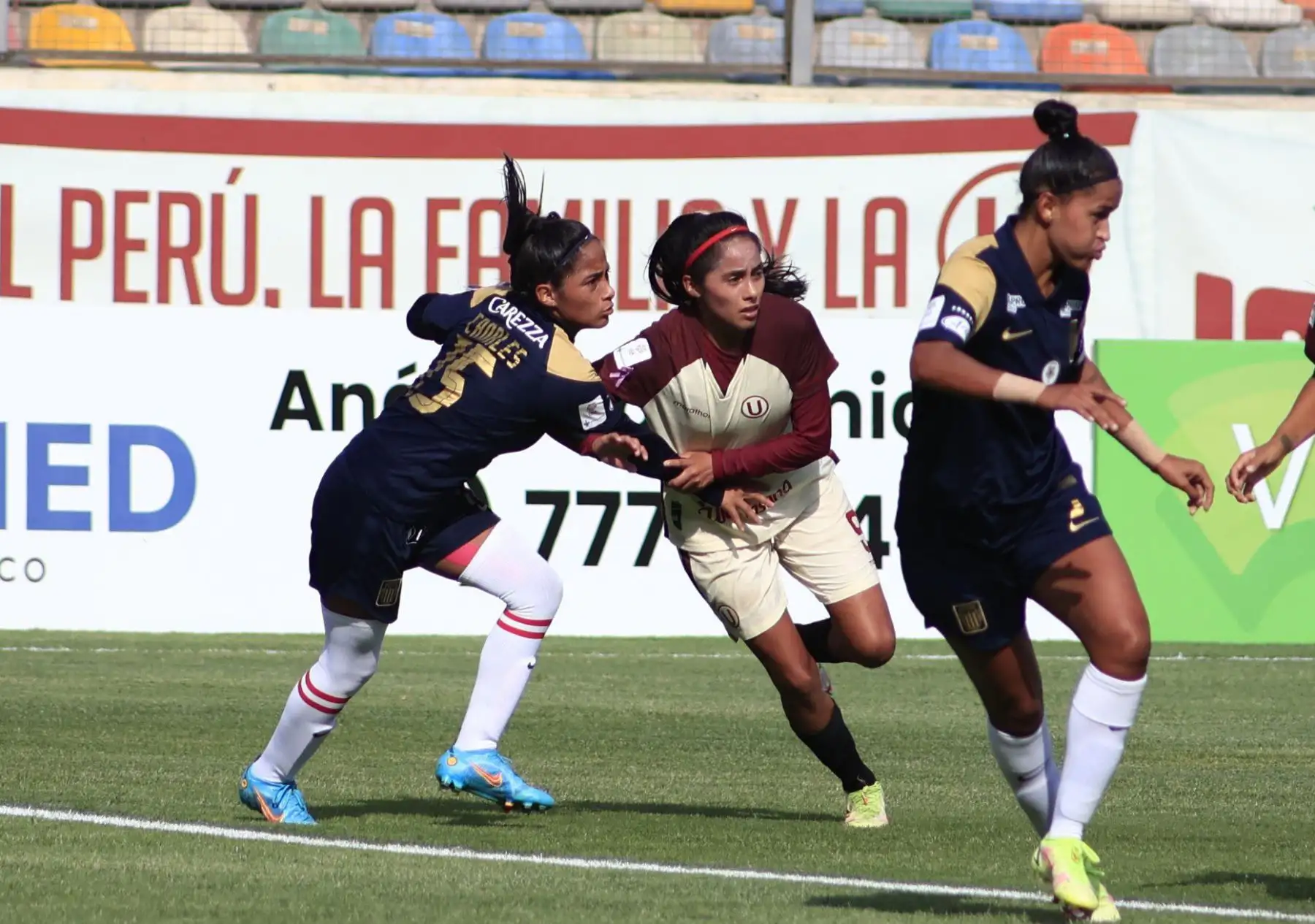 Alianza Lima venció 2-0 a Universitario en la tercera fecha de la Liga Femenina 2022, que se disputó en el Estadio Monumental. Foto: Liga Femenina FPF