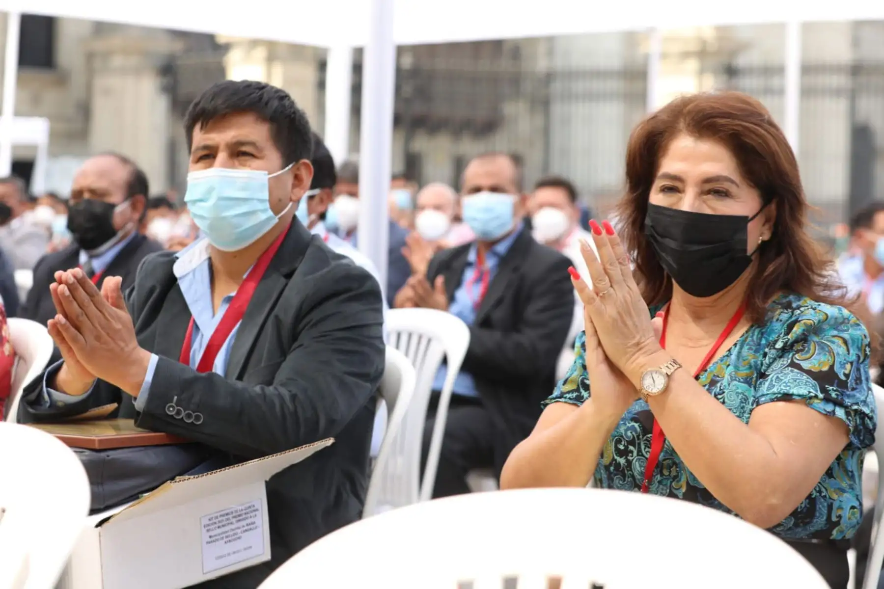 Ceremonia de reconocimiento a la gestión municipal. Foto: Midis