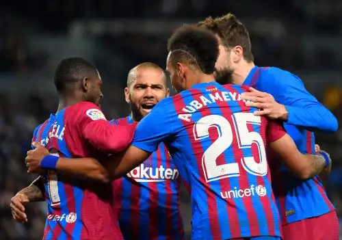 La Real Sociedad trató de llevar el peso del encuentro, pero el Barça se mostraba más peligroso en sus llegadas. Foto: AFP