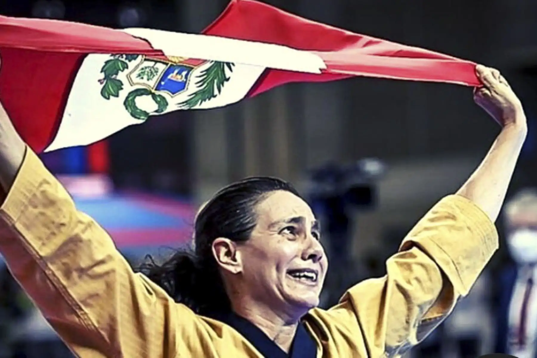 La deportista peruana, Rommy Hübner, gana la medalla de oro en el Mundial de Taekwondo Poomsae 2022, realizado en la ciudad de Goyang, Corea del Sur. Foto: Federación Deportiva Peruana de Taekwondo