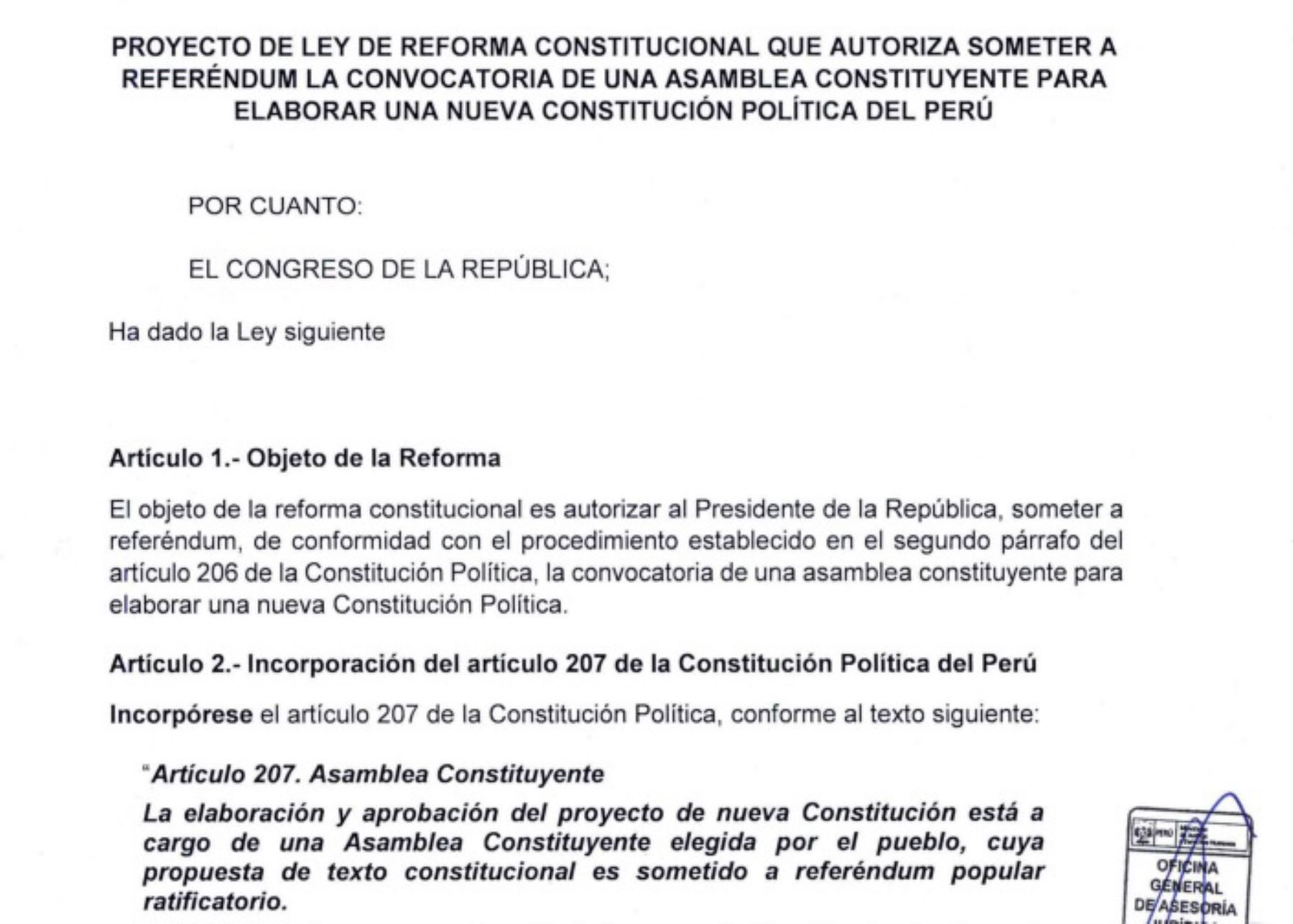 Asamblea Constituyente: los argumentos empleados para archivar proyecto de referéndum