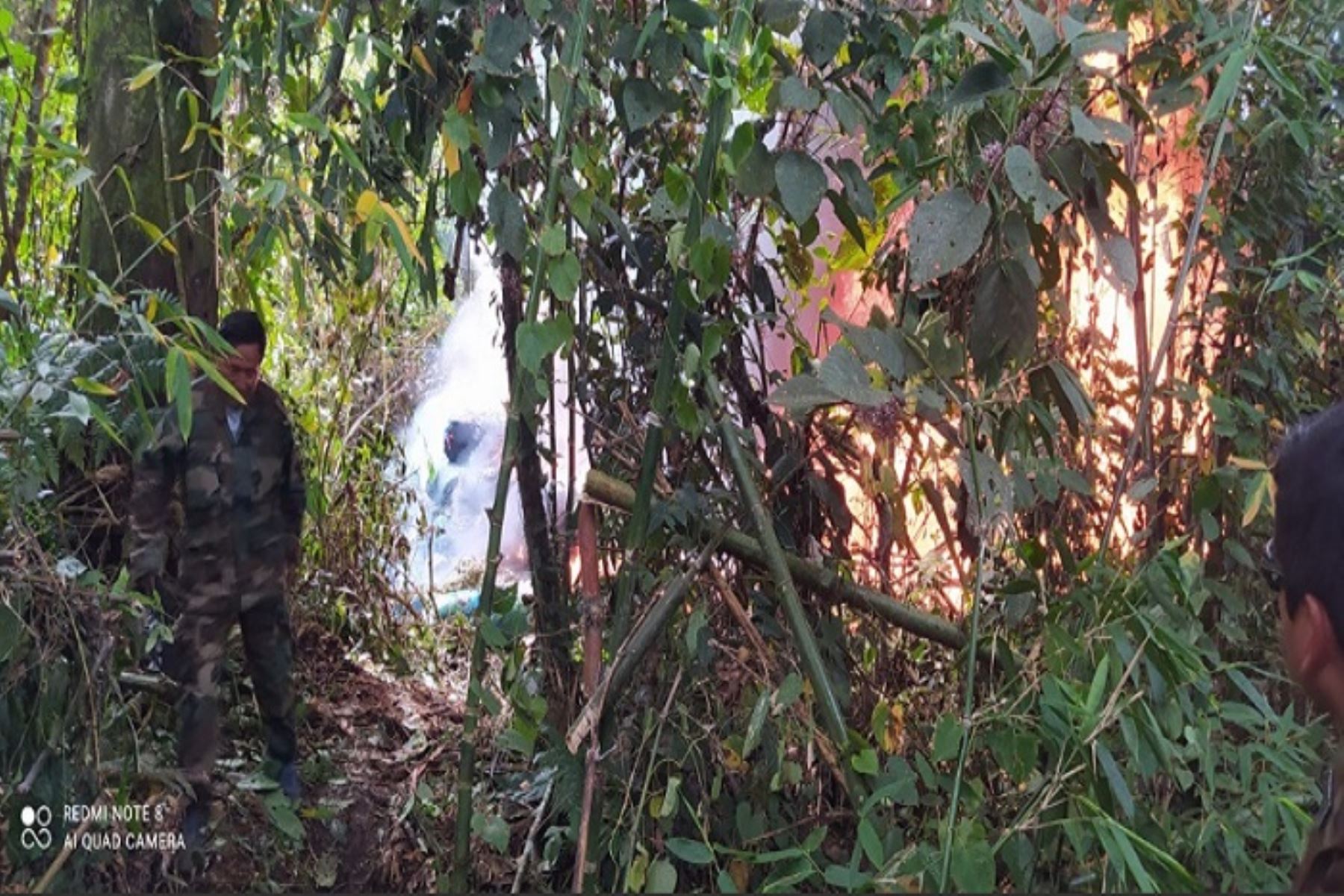 Policía destruye poza de maceración de hojas de coca en distrito cusqueño de Kosñipata