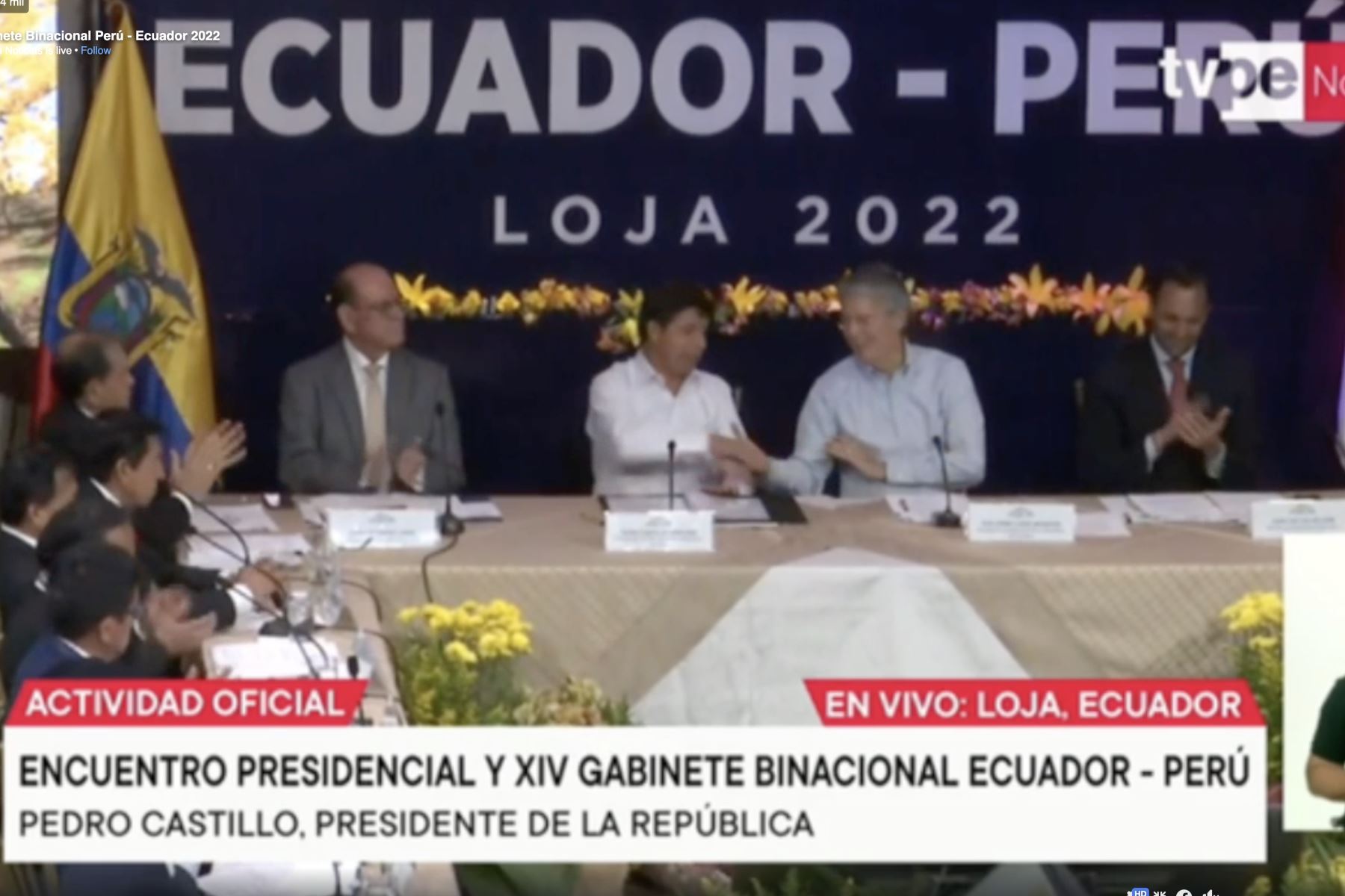 Presidentes Castillo y Lasso reafirman compromiso por la integración bilateral