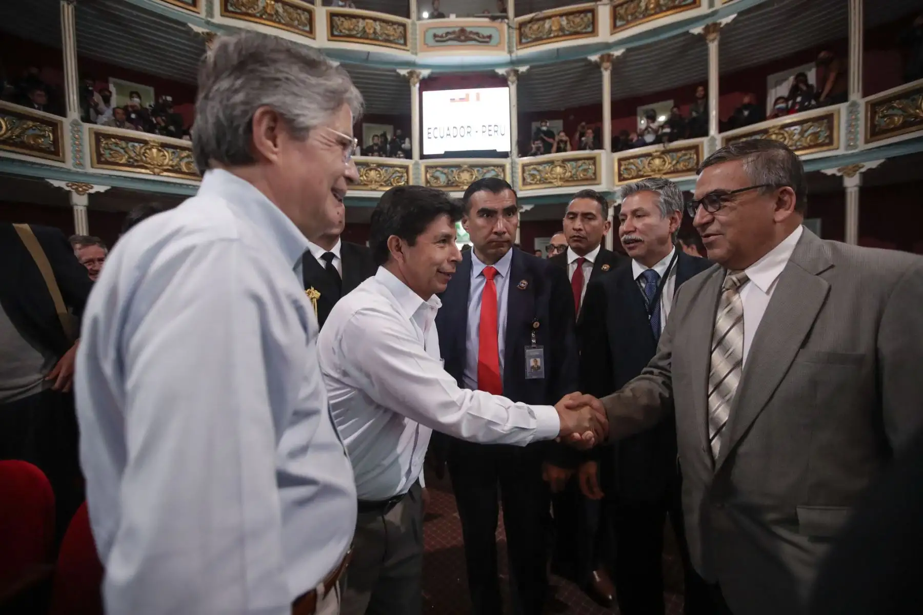 El presidente de la República, Pedro Castillo, participa en la ciudad ecuatoriana de Loja del Encuentro Presidencial y la XIV Reunión del Gabinete Binacional Perú - Ecuador. Foto: ANDINA/ Prensa Presidencia