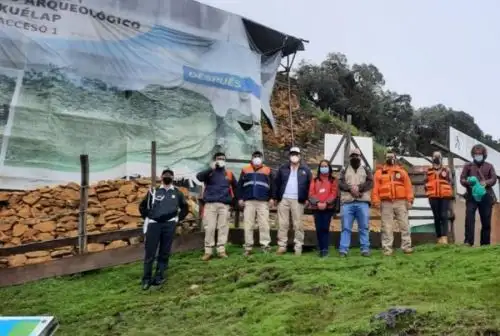 Inspección técnica por parte de especialistas de la Dirección Desconcertada de Cultura de la región y del Instituto Nacional de Defensa Civil para determinar el grado de riesgo que existe en el emblemático monumento arqueológico de Kuélap.