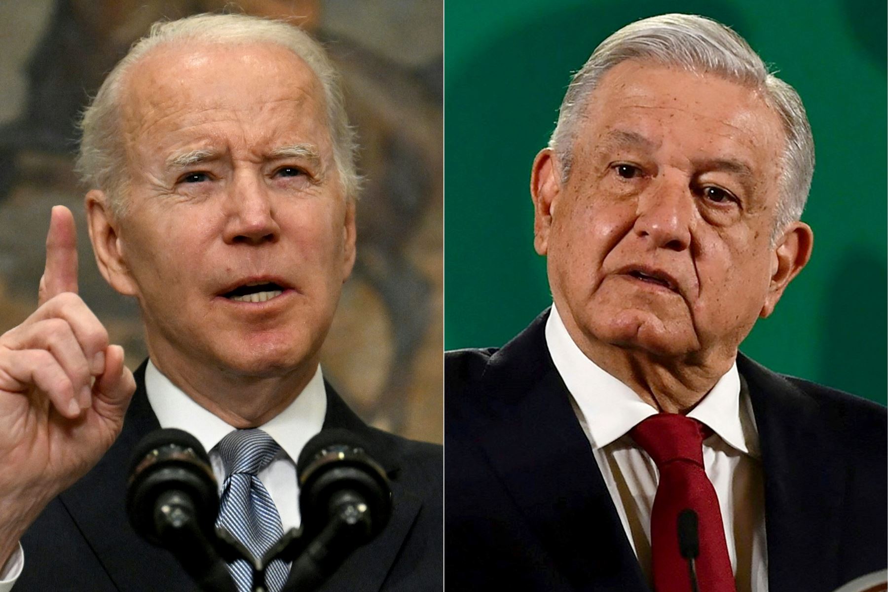 López Obrador dijo también que sugirió a Biden girar una "invitación abierta" y que "el que no quiera ir, no vaya". Foto: AFP