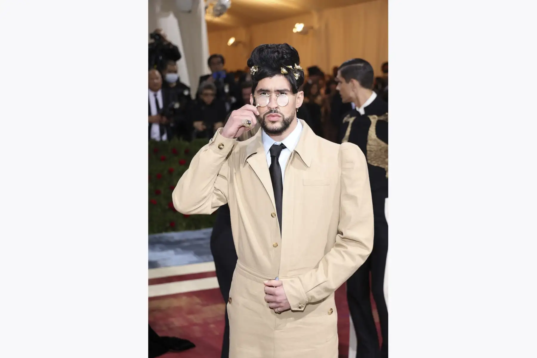 Bad Bunny en la alfombra roja de la Met Gala 2022, el evento benéfico anual del Instituto de Vestuario del Museo Metropolitano de Arte, en Nueva York.
Foto: EFE