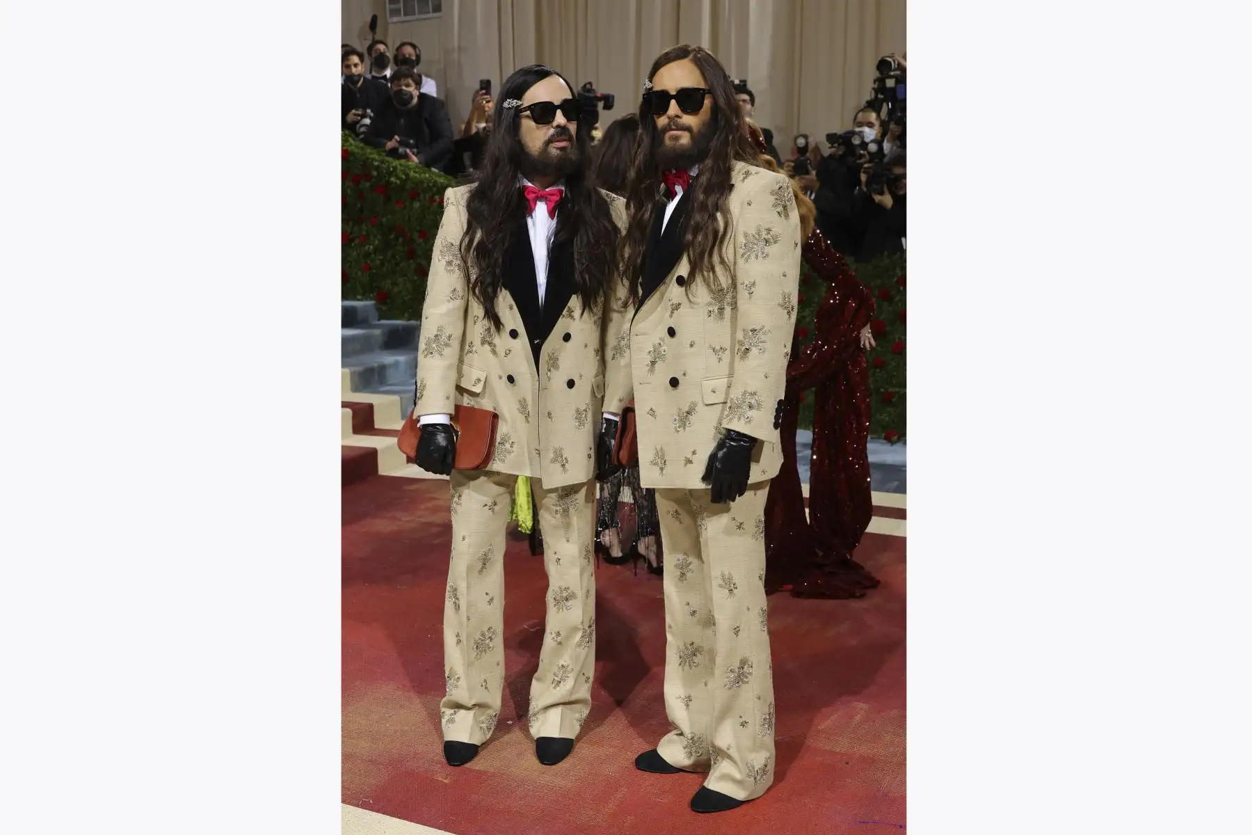 Alessandro Michele y Jared Leto asisten a la Gala Met 2022 que celebra "In America: An Anthology of Fashion" en el Museo Metropolitano de Arte el 2 de mayo de 2022 en la ciudad de Nueva York.
Foto: AFP