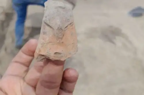 Restos de cerámica doméstica y también alegóricas como la representación de una cabeza trofeo, que remiten a una influencia de la cultura Chavín, fueron descubiertas por el equipo de arqueólogos liderado por Henry Tantaleán, en el sector de Pozuelos, el primer asentamiento de artesanos Paracas en el valle de Chincha.