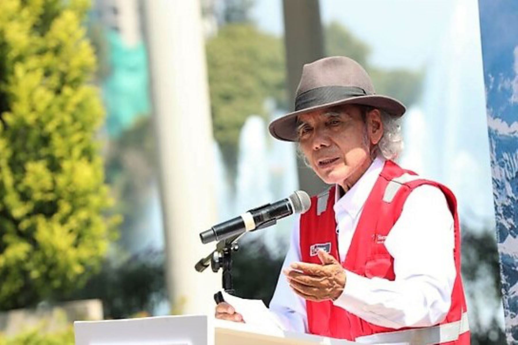 El ministro del Ambiente, Modesto Montoya, participa en el lanzamiento de Expo Agua 2022. Foto: ANDINA/Difusión