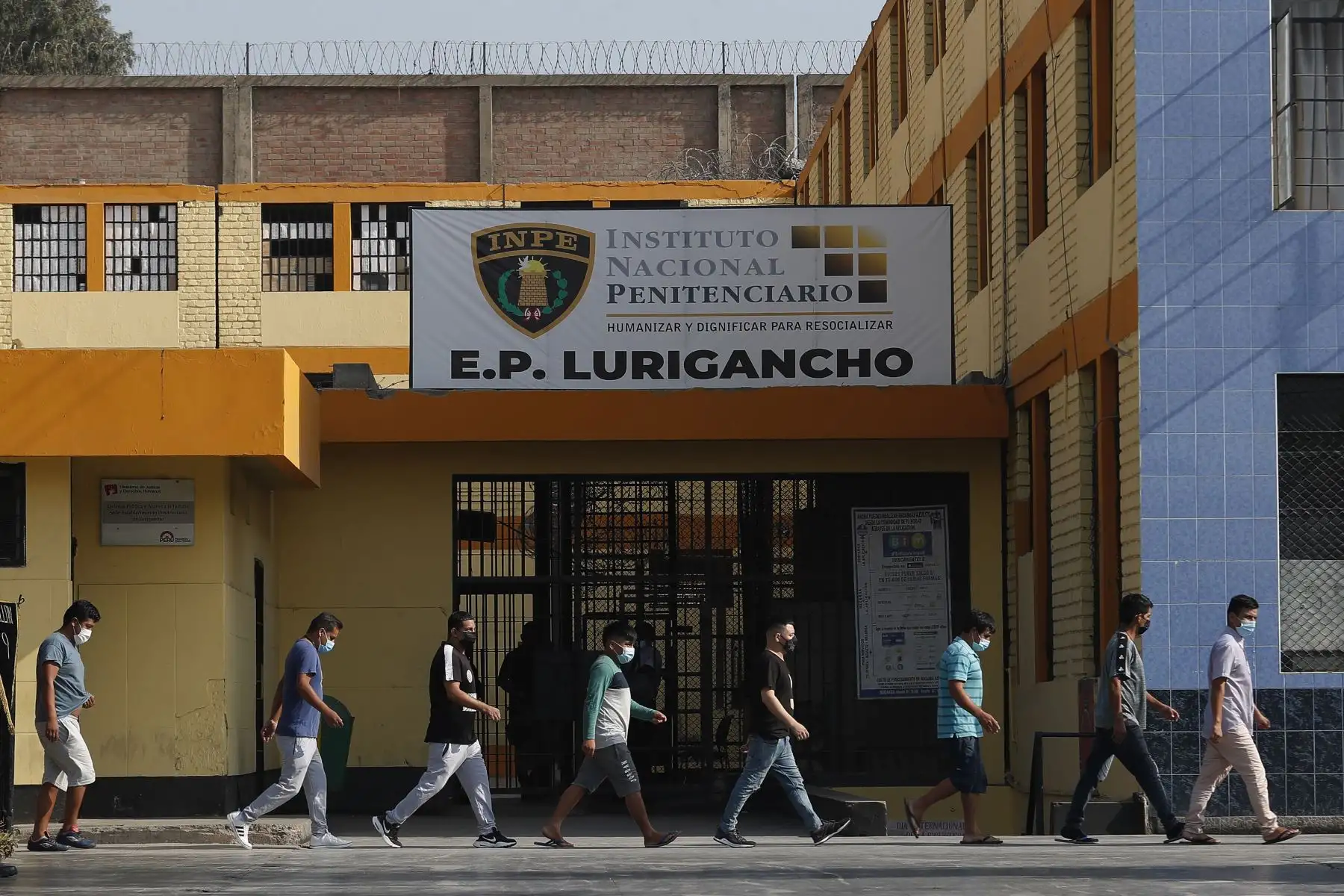 Jornada de vacunación contra el covid-19 en el Penal de Lurigancho con la finalidad de fortalecer la lucha contra la pandemia y facilitar el reinicio de visitas familiares. Foto: ANDINA/Renato Pajuelo