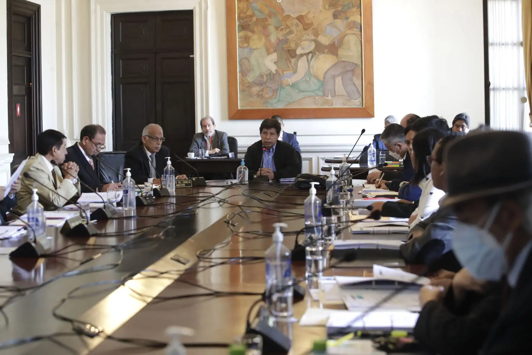 Presidente Castillo encabeza sesión de Consejo de Ministros en Palacio de Gobierno. Foto: ANDINA/Prensa Presidencia