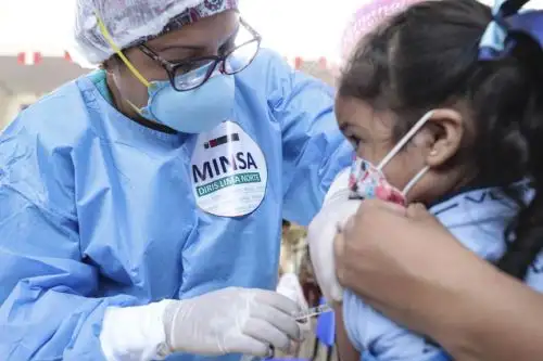 Los niños menores de 1 año reciben dos dosis de influenza, a los 6 meses y a los 7 meses de nacimiento, respectivamente. Foto: Minsa.
