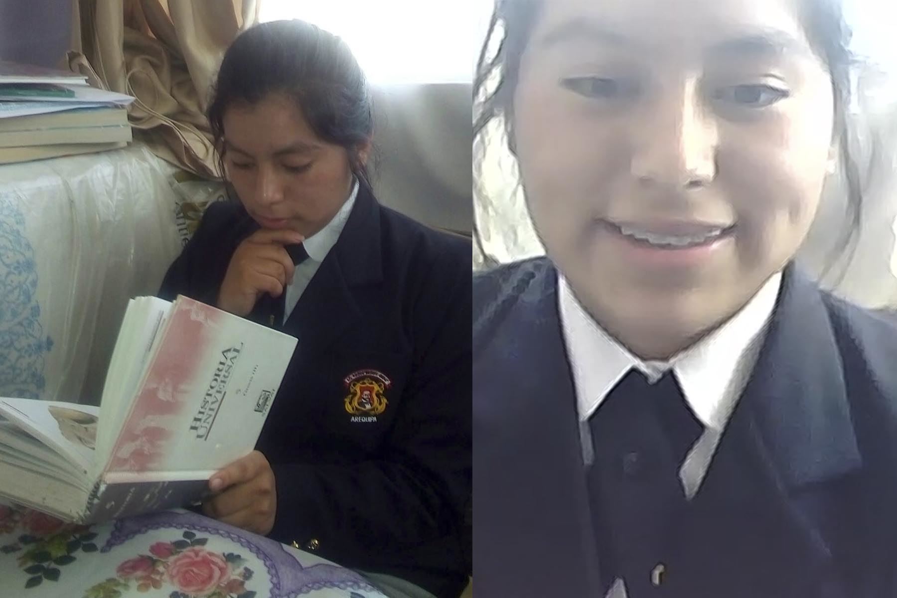 La escolar arequipeña Luz María de la Cruz (15) revisa cada día nuevos videos sobre la vida de las astronautas en NASA. Quiere estar preparada para su próxima visita al Centro Espacial Houston, en Estados Unidos.