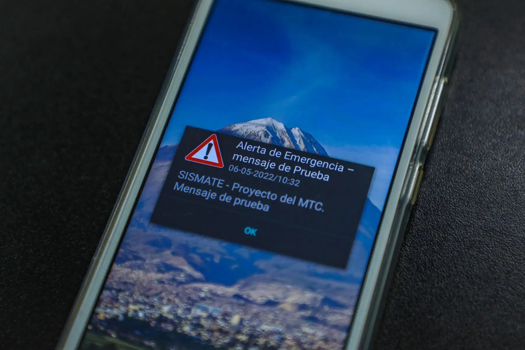 El Ministerio de Transportes y Comunicaciones efectuó una prueba del Sistema de Mensajería de Alerta Temprana (SISMATE) en todo el país.
Foto: MTC